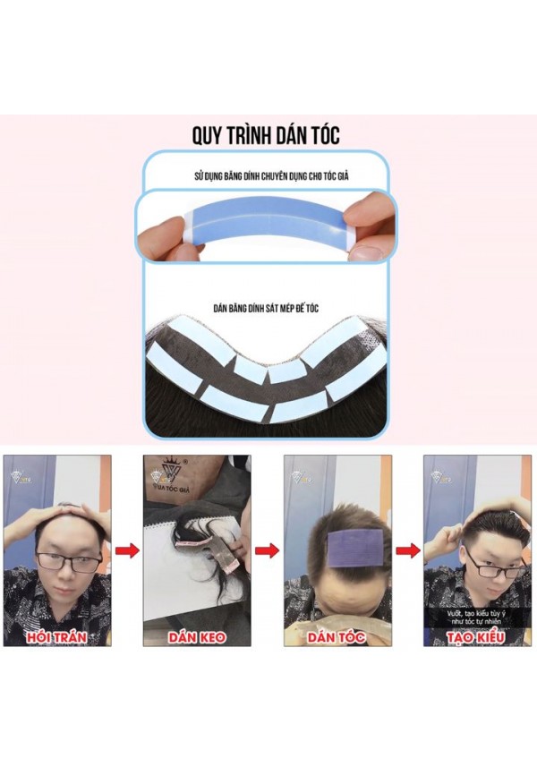 Tóc Giả Nam Mái M Nhỏ 1,2x16 CM - VTG D05